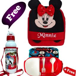 Minnie Headup School Bag WIth Free Water Bottle School Bag Lunch Box Waterproof Backpack-image-20