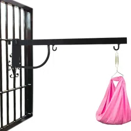 Green Touch Window Cradle Metal Hanger (Black)-image-51