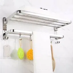 24 Inch Stainless Steel Dual Folding Towel Rack for Bathroom pack - 1 24 inch 2 Bar Towel Rod-image-76