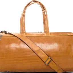 28.6 L Hand Duffel Bag - Stylish & Spacious, Adjustable Shoulder Strap, Weekender Premium Travel, Gym Bag - Brown-image-45