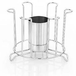Glass holder with spoon organiser/cutlery for kitchen/tabel/dining area Stainless Steel Glass Holder-image-63