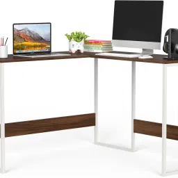 bluewud Corbyn L-Shape Study and Computer Laptop Table for Home or Office, WFH Desk Engineered Wood Multipurpose Table image 5