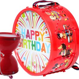 Musical Big Damru(9.5x12.9cm) with Medium Drum(20.3x10.7cm)-picture-23