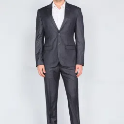 Men 2PC NOTCH BASIC- SUPER SLIM FIT Self Design Suit-6
