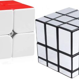 Cube Combo of Stickered Silver Mirror & 2 x 2 High Speed Stickerless Magic Puzzle Cube combo ( pack of 2 puzzle )-image-33