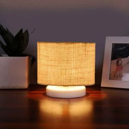 new era White Jute table lamp with White wood base7-picture-23