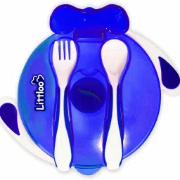Feeding Bowl with Fork & Spoon | Suction Cup for Hassle-Free Feeding | for Kids- Plastic-picture-0
