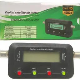 Solid SF-252 Digital Signal Finder Full HD Digital Satellite dB Meter Dish Antenna Gain Digital Satellite dB Meter Dish Antenna Gain Measuring Instrument Satellite Finder with LCD Screen Suitable for All DTH Dish TVs Digital Voltage Tester-1