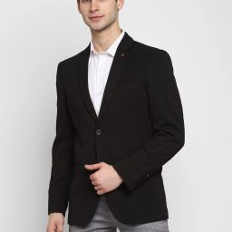 Men Solid Single Breasted Casual Blazer-image-62