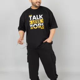 Men Top & Pyjama Set Black Printed-image-99