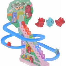 Dino Escalator Slide Stair Climbing Dino Cartoon Dinosaur Track Light Music Toy-image-12