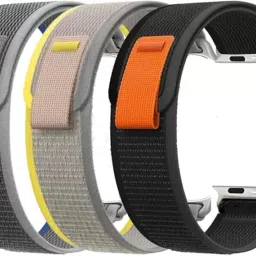 STRICTFIT Trail Loop Bands/Straps Compatible with Watch 49mm 46mm 45mm 44mm 42mm, Adjustable Velcro Premium Strap for iWatch Ultra & Ultra 2 Series SE 10 8 7 6 5 4 3 2 1. (Only 3 Pcs Trail Loop Strap, Watch NOT Included) Smart Watch Strap (Black, Blue) Smart Watch Strap-17