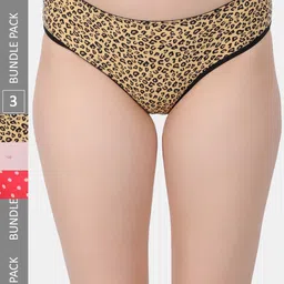 Amour Secret Pack Of 3 Printed Leak Proof Hipster Briefs P2013_Ylw_Red_Lpnk-picture-17