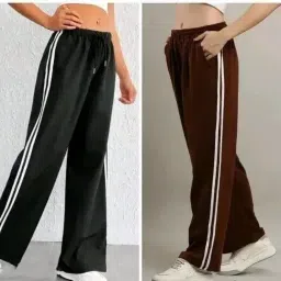 Pack of 2 Women Striped Multicolor Track Pants-picture-16