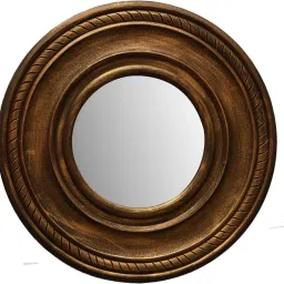 Mdf Designer Brown Mirror (Round) - 24x24 Bathroom Mirror-image-77