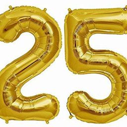 Solid 25 Number Foil Balloon #025 Letter Balloon-image-11