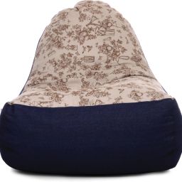 XXL Urban Design Denim Canvas Abstract Printed Lounger Bean Bag With Bean Filling-picture-11