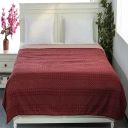 pluchi Maroon Polyster Solid 120 Gsm Single Bed Quilts-picture-31