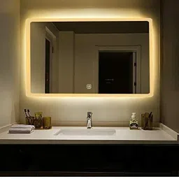 18x24 Inch LED Wall Mirror Glass with Touch Sensor Lights for Home Decor HS19 Bathroom Mirror-14