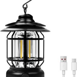 High Capacity Portable Lanterns with Metal Handle and Rechargeable 8 hrs Lantern Emergency Light-18