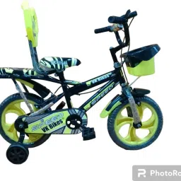 14T V.K SPEED DOUBLE GADDI PRO (FLORO GREEN) FOR 3 TO 4 YEARS KIDS 14 T (inch) BMX Cycle-picture-25
