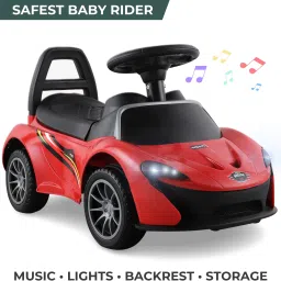 Musical Car With Head Lights | Push Ride On | Perfect for Kids 1-3 Years Car Non Battery Operated Ride On-12