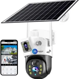 Maizic Smarthome Supercam 4K 5MP 2in1 Solar Dual Lens/Screen Wireless 4G Sim CCTV Camera For Home Security Camera-image-44