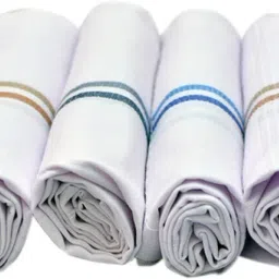 AKsells 100% Pure Cotton, Pocket Square Hankies, Classic Pattern Perfect for Gift ["White"] Handkerchief-60