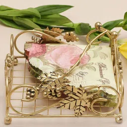 Tissue Paper Holder Iron Napkin Holder | Napkin Holder for Dining Table Decorative Showpiece - 8 cm-58