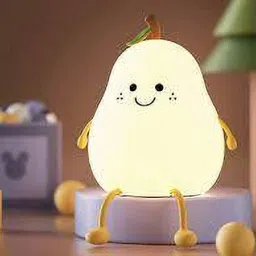 Rechargeable Silicone Pear Night Lamp Touch Control Color Changing LED Light Night Lamp-44