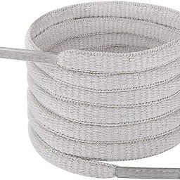 FEELPZONE 2 Pair Light Grey Owal shoes laces wid Shoe Lace-image-72