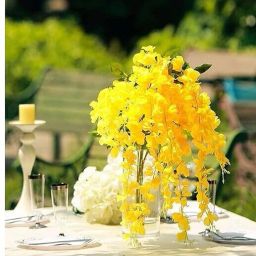 Yellow Westeria Artificial Flower-image-15