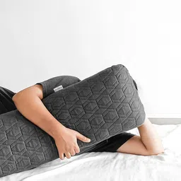 The White Willow Grey Solid Memory Foam Half Body Multipurpose Therapedic Pillow image 3