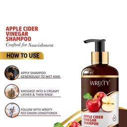 Wrixty Set Of 2 Apple Cider Vinegar Shampoo - 300ml Each image 3
