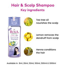 ROSA Hair & Scalp Shampoo With Tea Tree Oil & Lemon For Dandruff Control-1000ml image 3