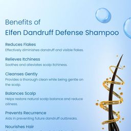ELFEN Dandruff Defence Shampoo With Peppermint Oil-Brahmi & Neem Extract - 250 ml image 4