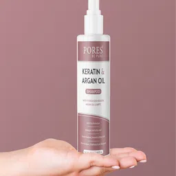 PORES Be Pure Set Of 2 Keratin & Argan Oil For Smooth & Shiny Hair Hair Shampoo-250ml Each image 5