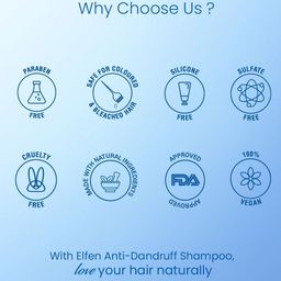 ELFEN Dandruff Defence Shampoo With Peppermint Oil-Brahmi & Neem Extract - 250 ml image 2