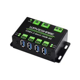 Waveshare 4-Ch USB 3.2 Gen1 HUB, Metal Case With Wall-Mount Support, Driver-Free, Plug-And-Play, Multiple Systems Support image 1