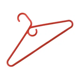 Kuber Industries Red & White 12Pieces American Style Multi Purpose Hangers image 2