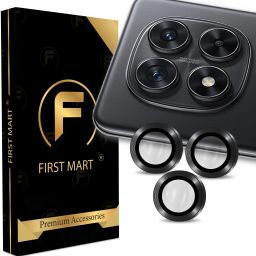 FIRST MART Back Camera Lens Ring Guard Protector for Redmi Note 14 Pro 5G, Redmi Note 14 Pro Plus 5G, Black Camera Ring-picture-23