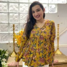 Women Floral Print Pure Cotton Flared Kurta-image-31