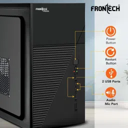 Frontech i3 CPU SSD intel core i3 (8 GB RAM/intel Graphics/500 GB Hard Disk/128 GB SSD Capacity/Windows 10 Pro (64-bit)) Mid Tower with MS Office image 2