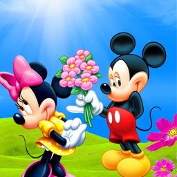 Mickey with mini couple Digital Reprint Clip Board Exam Pad (14x9.5 Inches)-image-74