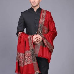 GREEN AGRITECH Acrylic Woven Men Shawl-image-12
