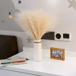 17inch Fluffy Faux Dried Pampas Fake Pampas Home Office Wedding Decor (1 pcs) Brown Dried Sticks Artificial Flower-image-70