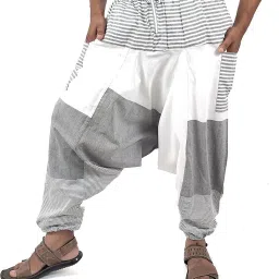 Striped Cotton Men Harem Pants-image-84