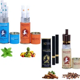 Herbal Tobacco & Nicotine Free Cigarette for Relieve Stress 4 Flavour Smoking Cessations-13