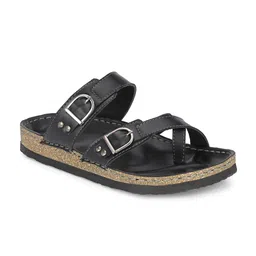 Eego Italy Men Open One Toe Comfort Sandals With Buckle Detail-picture-0