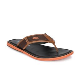 Hitz Men Tan Brown & Orange Comfort Sandals-image-77
